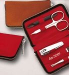 A13111 Manicure Set Leather, Inox, Brown