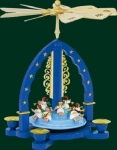 Glaesser Christmas Pyramid: Nativity Scene, hand carved and hand painted, height: appr. 29 cm.rnDon