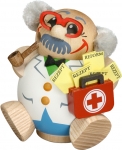 Doctor Smoker, handmade and handpainted wooden smoker from the Erzgebirge, Made in Germany by Seiffener Volkskunst