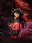 Devil Girl Marionette handmade in Prague