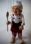 Chef Cook Marionette handmade in Prague