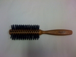 Half Round Hair Brush, natural boars bristles mix, varnished Beechwood. 