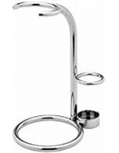 Shaving Brush and Razor Stand Chrome 