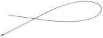 Flexible wire, Nylon bristles, 125 cm total length x 15 cm bristle length x 2.3 cm bristle diameter.
