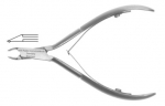 Cuticle nipper, length: 4", cutting length 2 mm. Professional quality stainless steel beauty tool Made in Germany by Rudel Instruments.