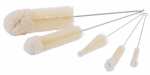 set of 5 different sizes of natural pig bristle cleaning brushes with wool head